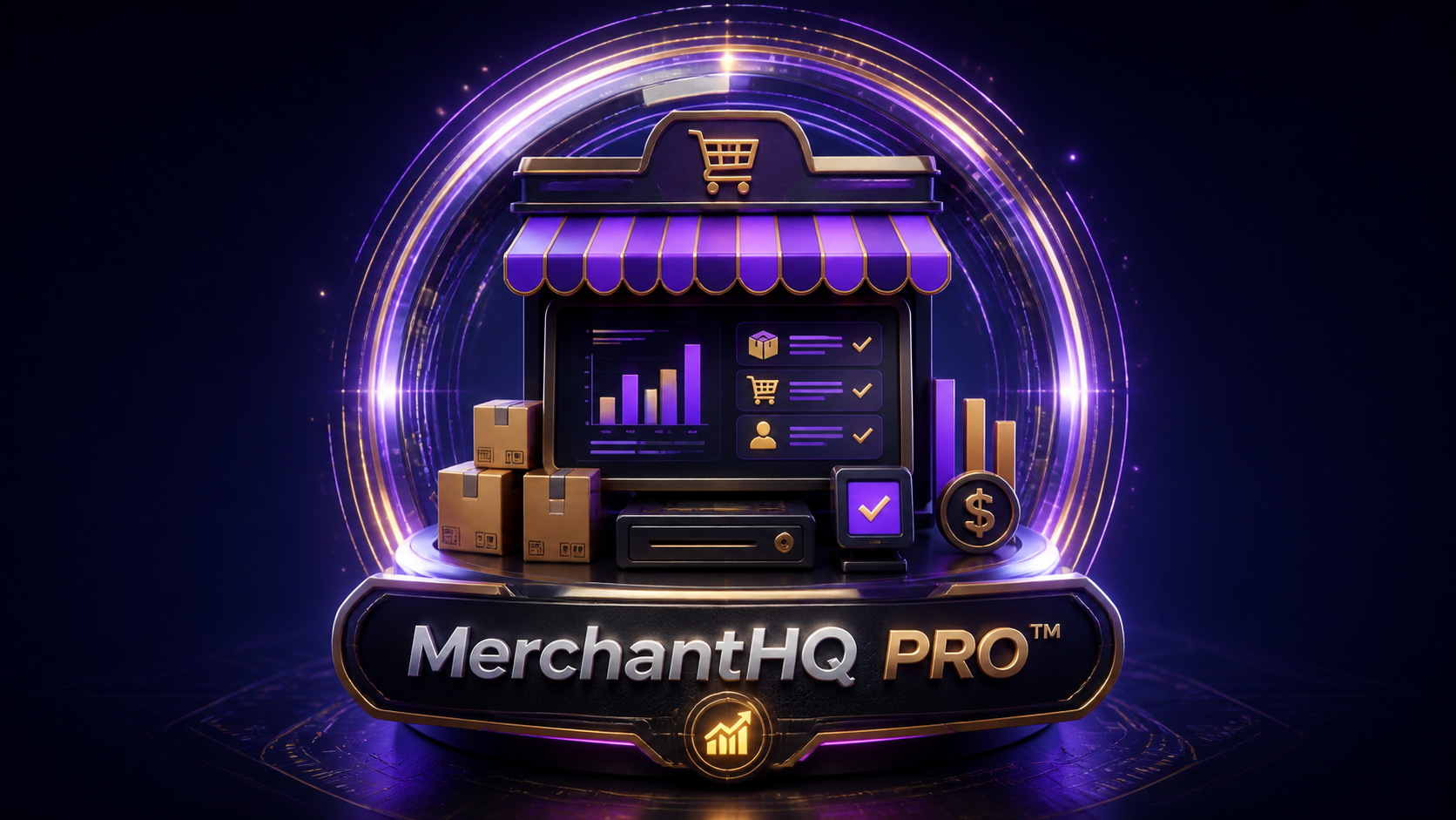MerchantHQ PRO commerce command emblem