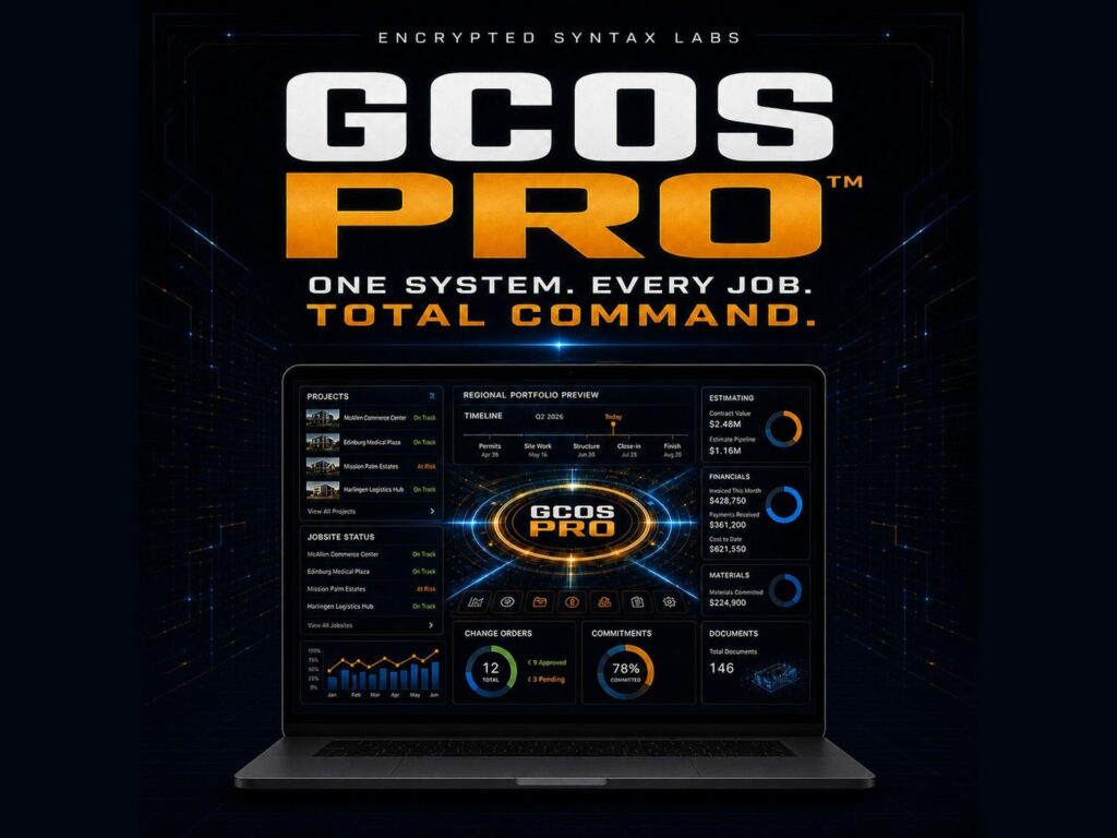 GCOS PRO Contractor Management Software | Estimates, Projects, Invoices, Jobsite Tools & Business Operations