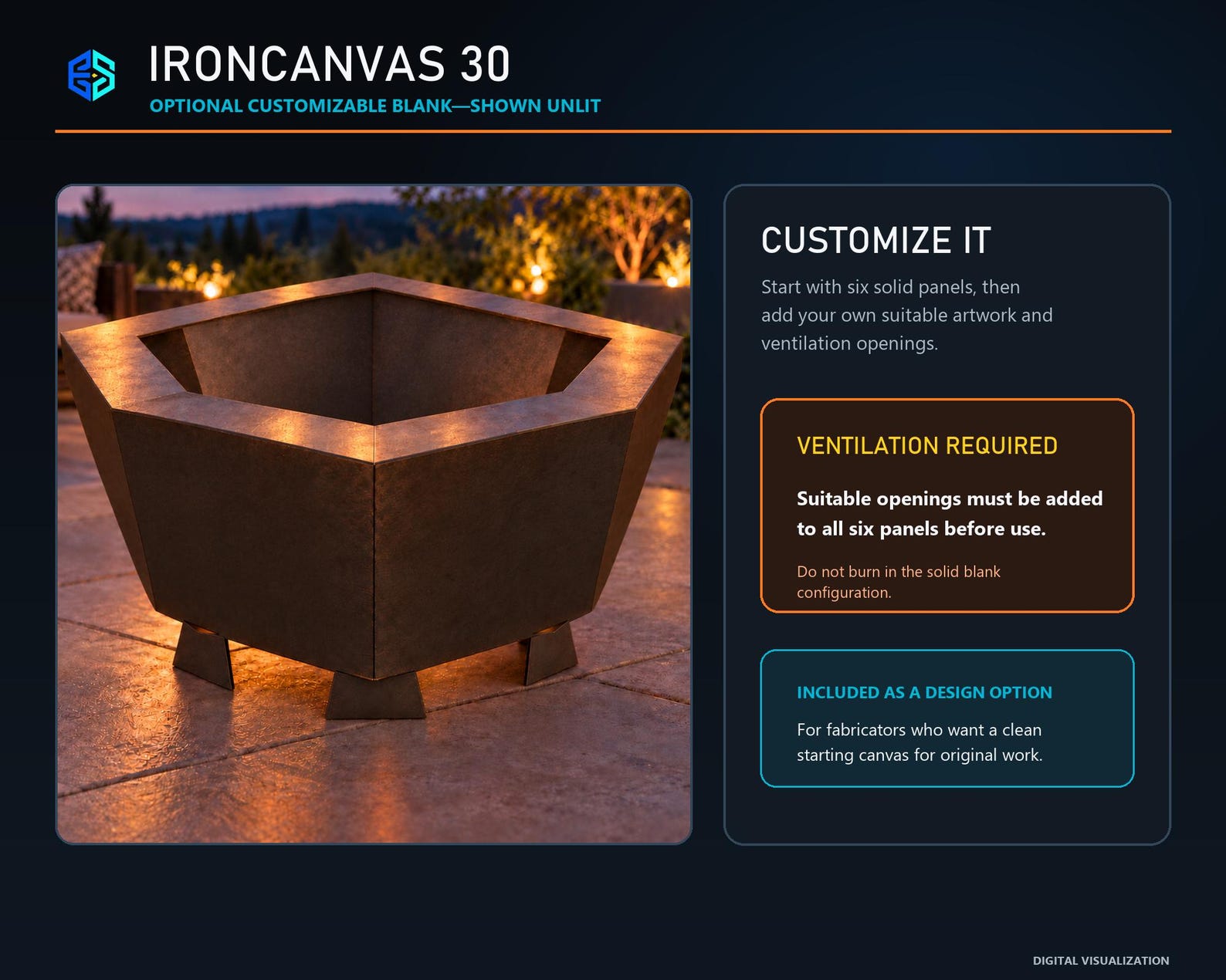 Hexagon Fire Pit DXF Bundle | 4 CNC Plasma Designs, Svg Files & PDF Plans - Image 9