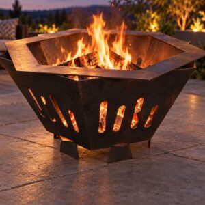 Hexagon Fire Pit DXF Bundle | 4 CNC Plasma Designs, Svg Files & PDF Plans