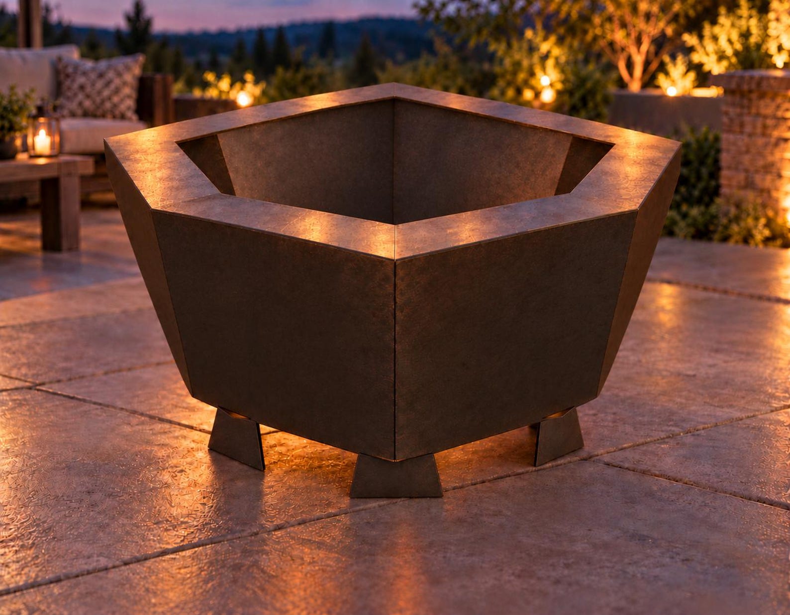 Hexagon Fire Pit DXF Bundle | 4 CNC Plasma Designs, Svg Files & PDF Plans - Image 4