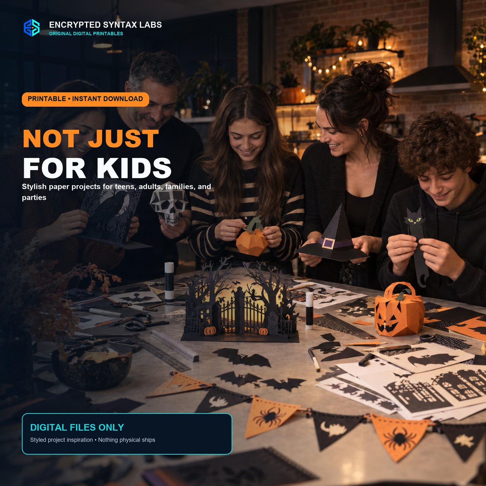 100 Halloween Origami Papercraft Projects, Printable Kids Classroom Craft Bundle, Masks Boxes Cards PDF - Image 5