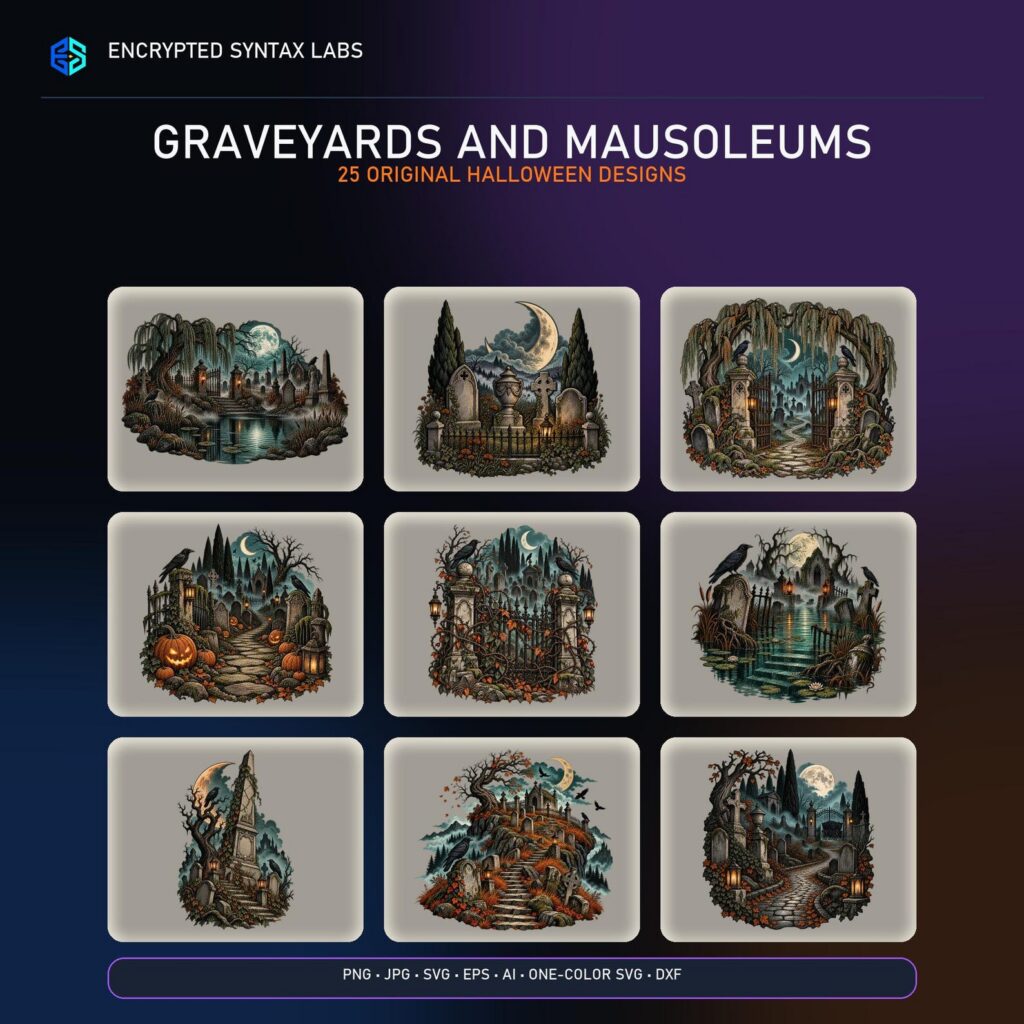 25 Graveyard Halloween Designs
