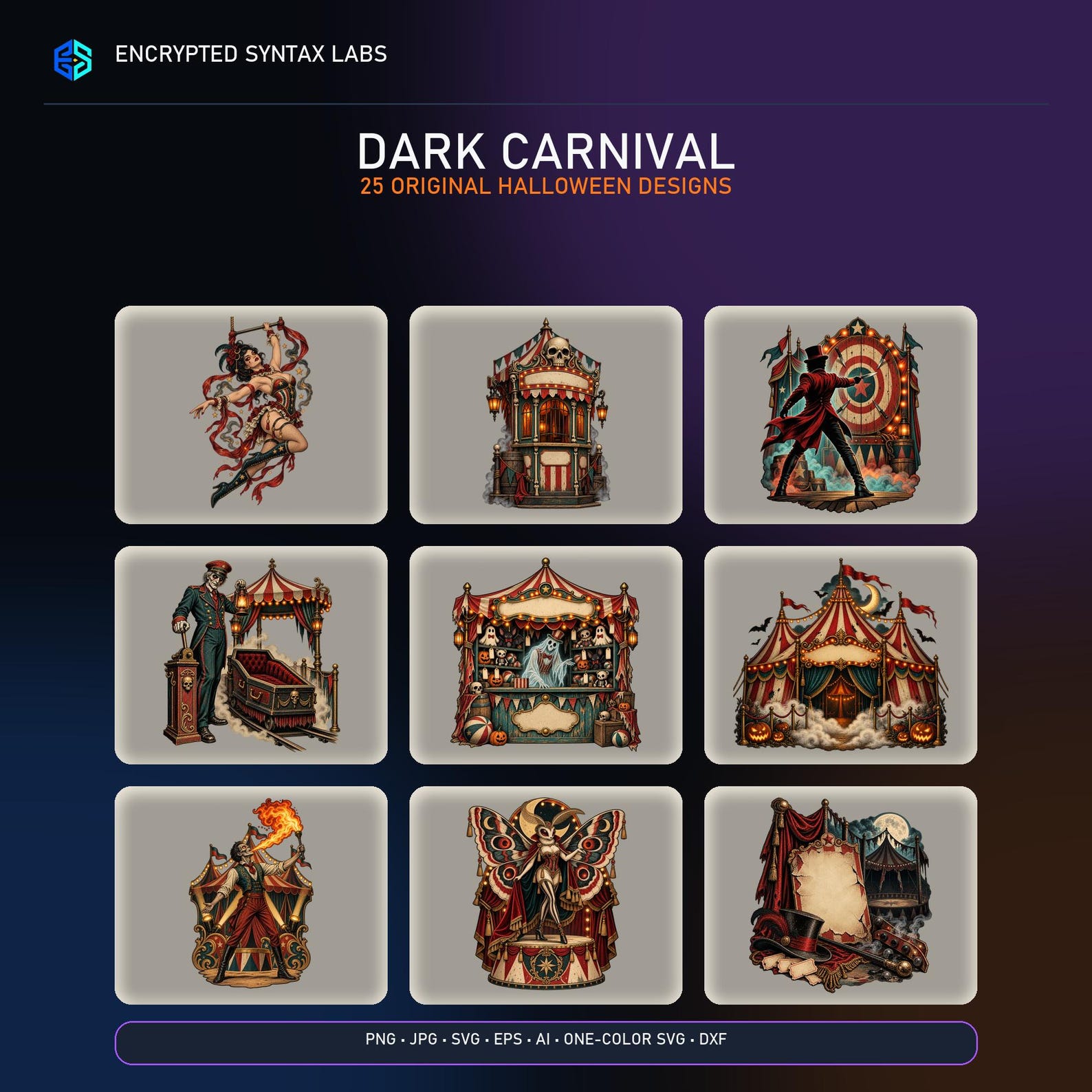 25 Dark Carnival Halloween Designs