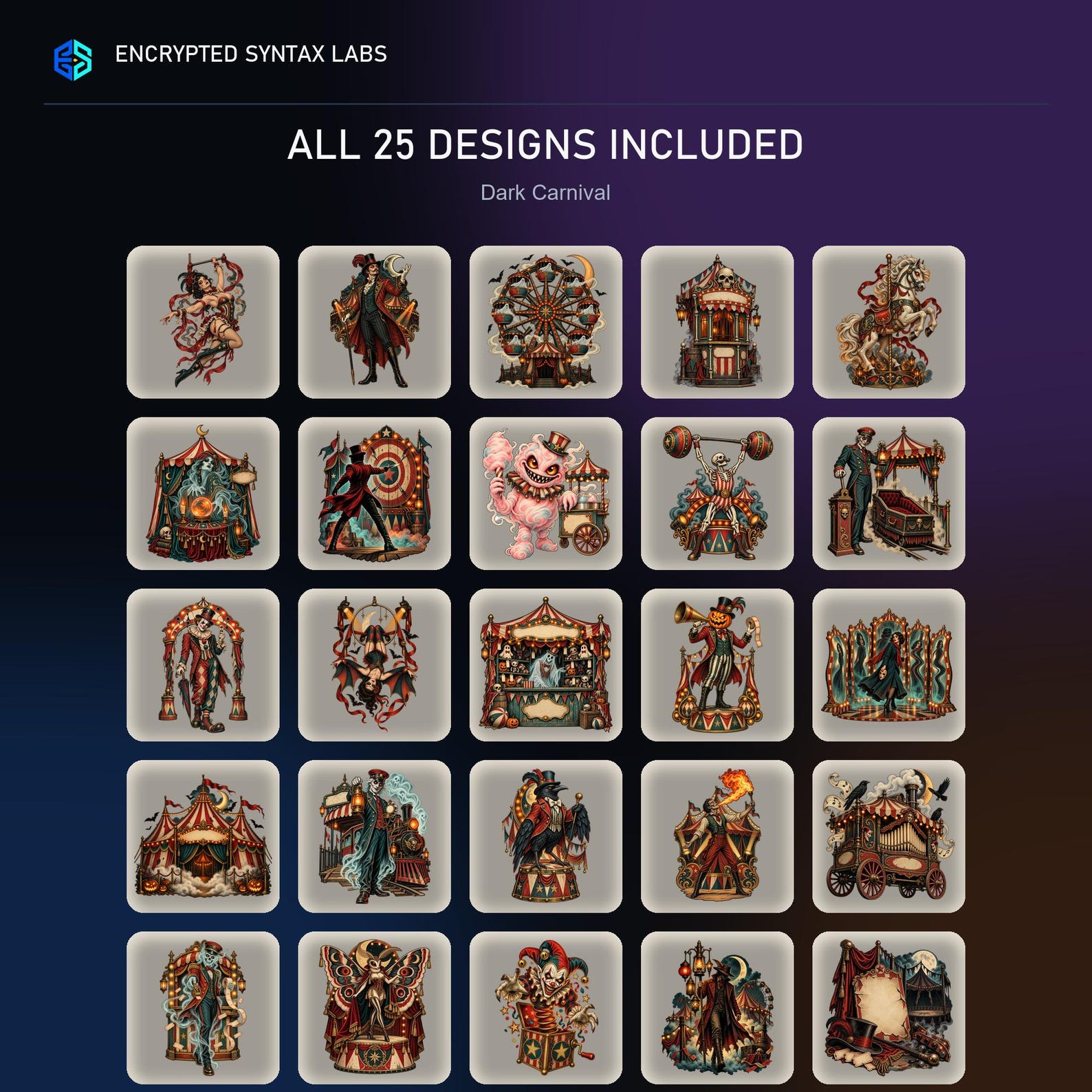 25 Dark Carnival Halloween Designs - Image 2