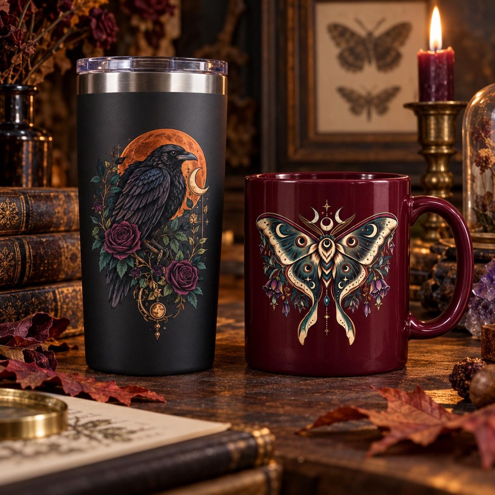 25 Bat Raven and Moth Designs - Image 9